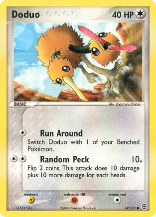 Doduo - 062/112 - FireRed & LeafGreen Reverse Holofoil