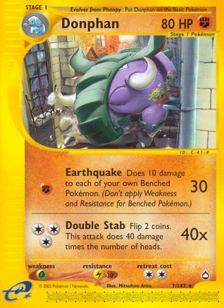 Donphan 007 - Aquapolis Normal - Rare