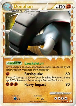 Donphan (Prime) 107/123 - HeartGold SoulSilver Holofoil - Ultra Rare