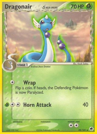 Dragonair (Delta Species) 028/101 - Dragon Frontiers Reverse Holofoil - Uncommon