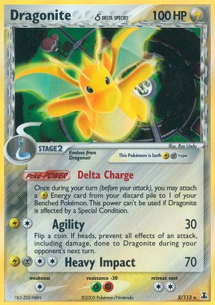 Dragonite (Delta Species) 003 - Delta Species Holofoil - Holo Rare