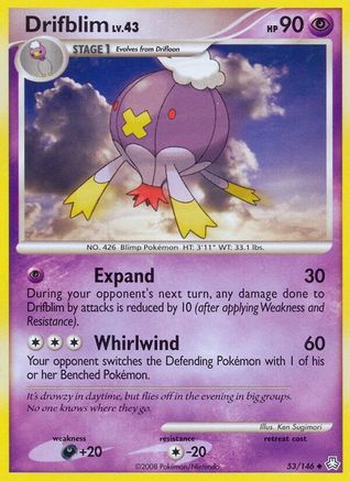 Drifblim (53/146) - Legends Awakened Reverse Holofoil - Uncommon