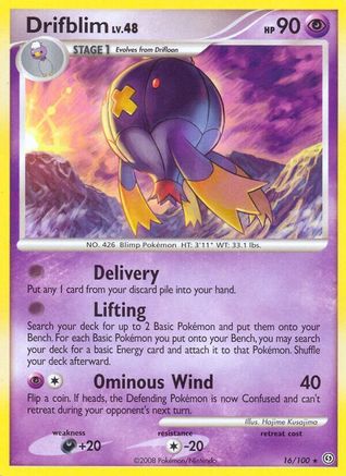 Drifblim (16/100) - Stormfront Reverse Holofoil - Rare
