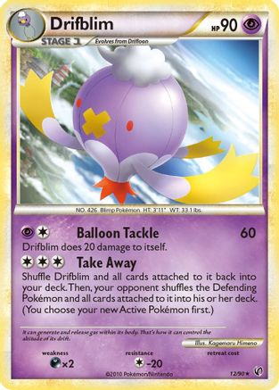 Drifblim - 012/90 - Undaunted Reverse Holofoil