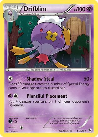 Drifblim 051 - Dragons Exalted Reverse Holofoil - Rare