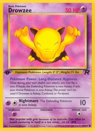 Drowzee 054/082 - Team Rocket 1st Edition - Common