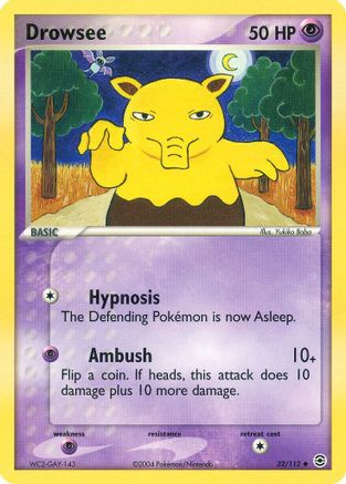 Drowzee 32/112 - FireRed & LeafGreen Reverse Holofoil