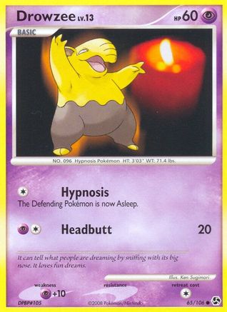 Drowzee (65/106) - Great Encounters Reverse Holofoil - Common
