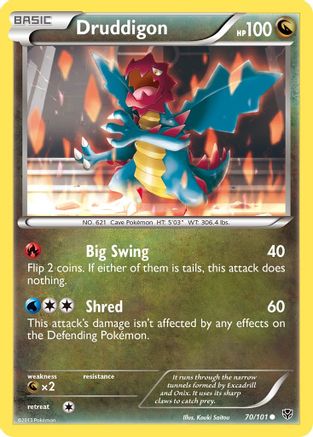 Druddigon 070 - Plasma Blast Reverse Holofoil - Common