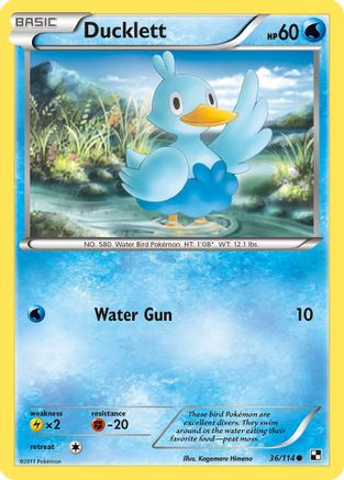 Ducklett 036 - Black and White Reverse Holofoil - Common