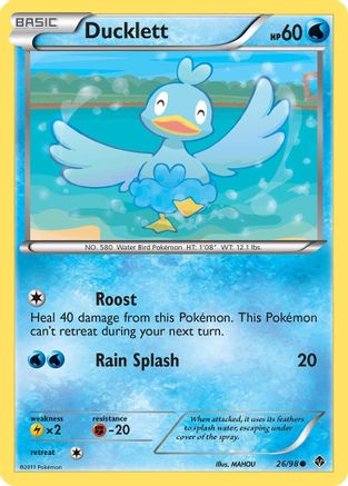 Ducklett (26/98) - Emerging Powers Reverse Holofoil - Common