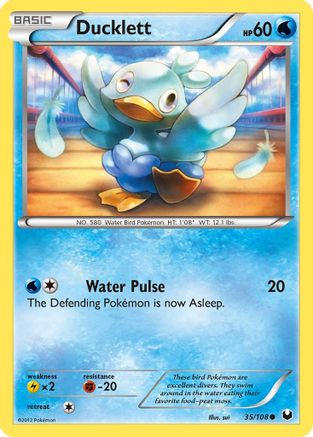 Ducklett 035 - Dark Explorers Reverse Holofoil - Common