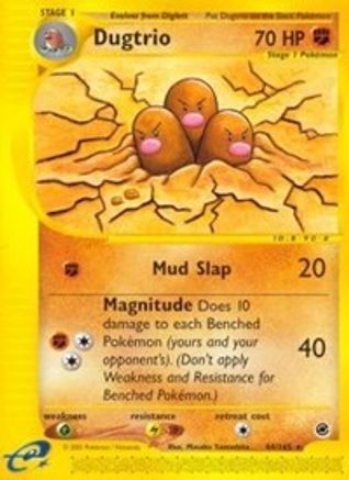 Dugtrio (44) 044 - Expedition Reverse Holofoil - Rare