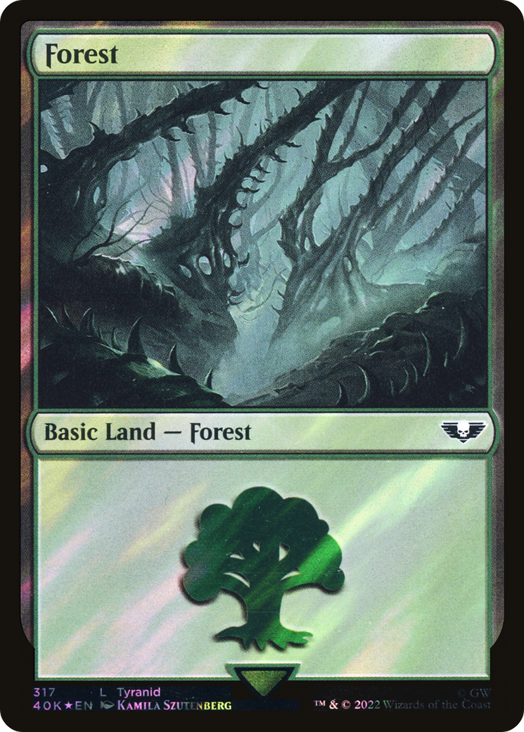 Forest (40K-317★) - Warhammer 40,000 Commander Foil