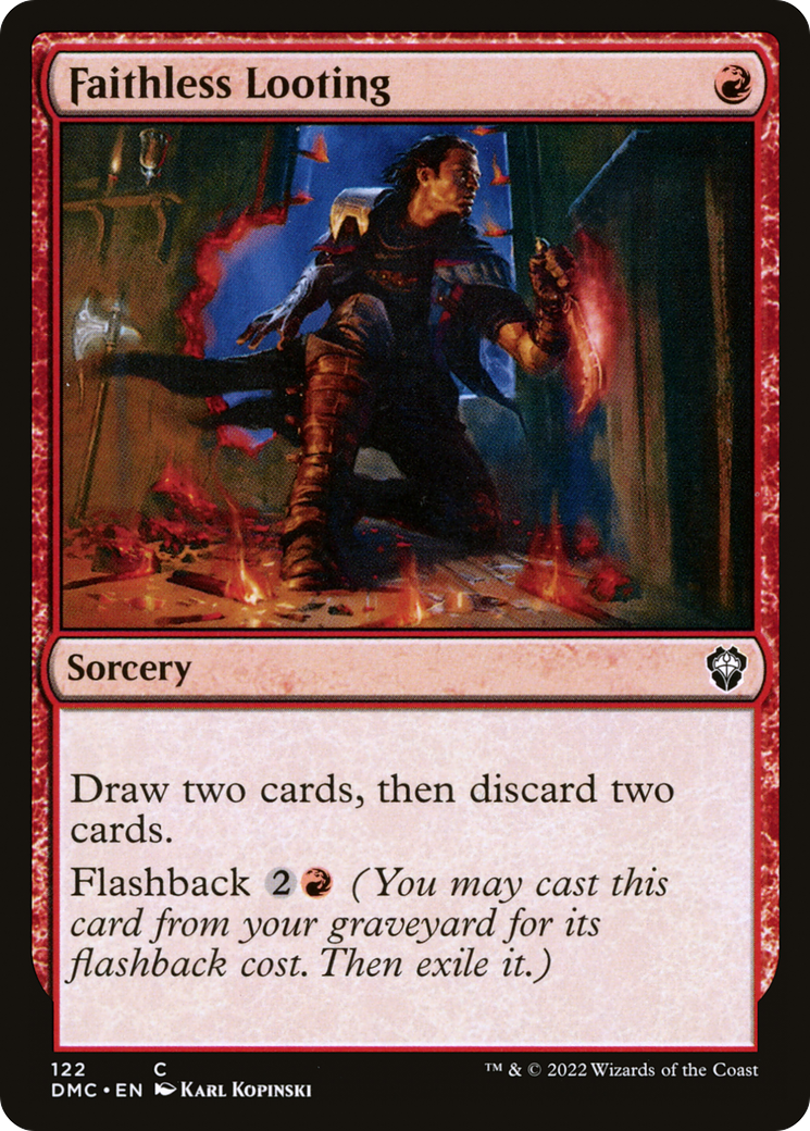 Faithless Looting (DMC-122) - Dominaria United Commander