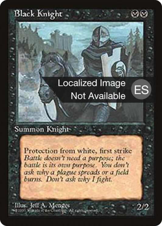 Black Knight (4BB-121) - Fourth Edition Foreign Black Border