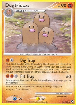 Dugtrio (24/132) - Secret Wonders Reverse Holofoil - Rare