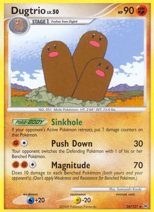 Dugtrio 024 - Platinum Reverse Holofoil - Rare