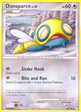Dunsparce (47/123) - Mysterious Treasures Reverse Holofoil - Uncommon