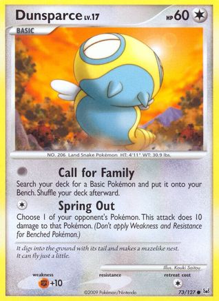 Dunsparce 073 - Platinum Reverse Holofoil - Common