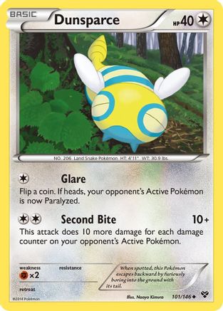Dunsparce 101 - XY Base Set Reverse Holofoil - Uncommon