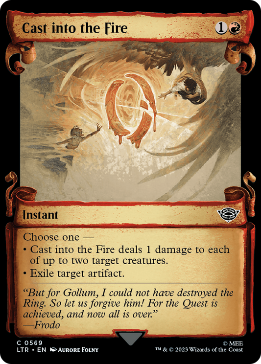 Cast into the Fire (Showcase Scrolls) (LTR-569) - The Lord of the Rings: Tales of Middle-earth: (Showcase)