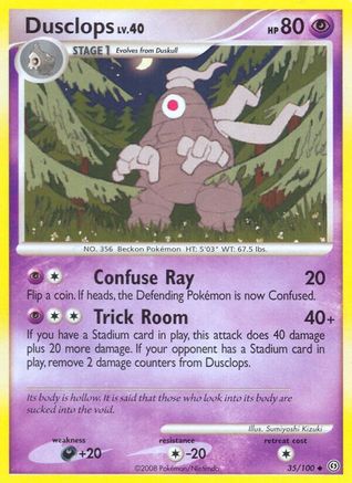 Dusclops (35/100) - Stormfront Reverse Holofoil - Uncommon