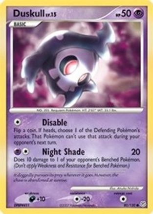 Duskull 080/130 - Diamond and Pearl Reverse Holofoil - Common