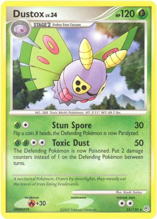 Dustox (25/130) - Diamond and Pearl Reverse Holofoil - Rare