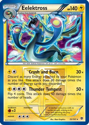 Eelektross (Team Plasma) 033/101 - Plasma Blast Holofoil - Holo Rare