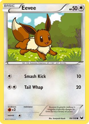 Eevee (84) 084/108 - Dark Explorers Reverse Holofoil - Common