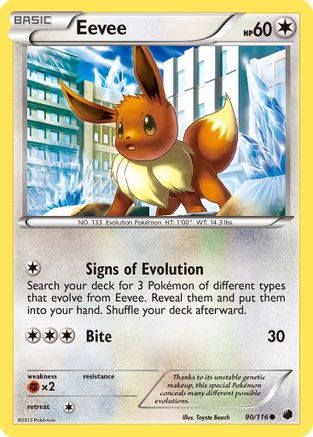 Eevee (90) 090/116 - Plasma Freeze Normal - Common