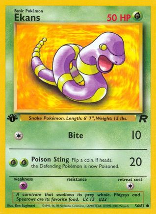 Ekans 056/082 - Team Rocket 1st Edition - Common