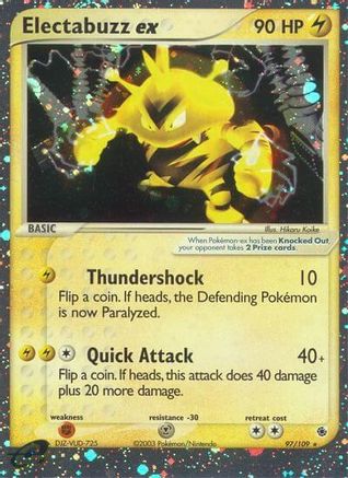 Electabuzz ex 097/109 - Ruby and Sapphire Holofoil - Ultra Rare