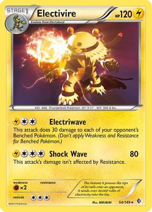 Electivire - 054/149 - Boundaries Crossed Reverse Holofoil