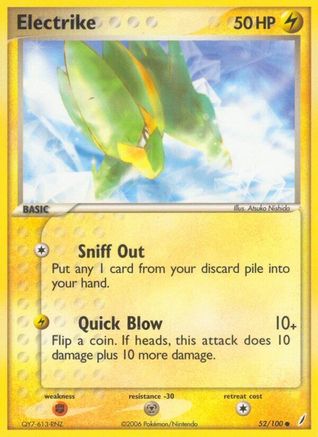 Electrike - 052/100 - Crystal Guardians Reverse Holofoil