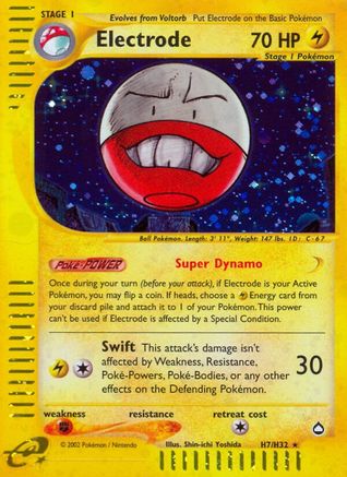 Electrode (H7) 0H7 - Aquapolis Holofoil - Holo Rare