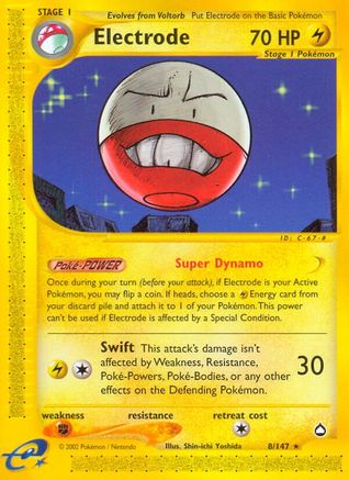 Electrode - 008/147 - Aquapolis Reverse Holofoil