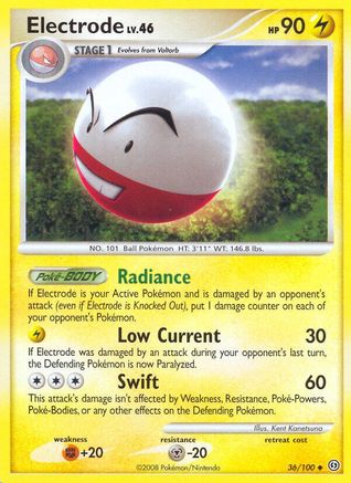 Electrode (36/100) - Stormfront Reverse Holofoil - Uncommon