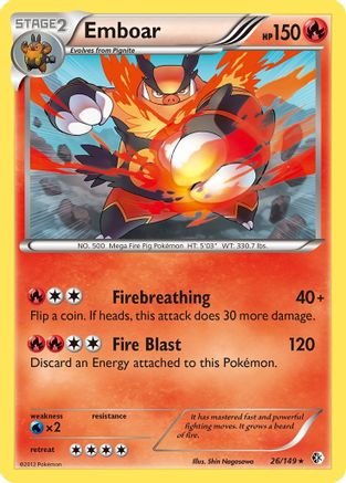 Emboar - 026/149 - Boundaries Crossed Reverse Holofoil