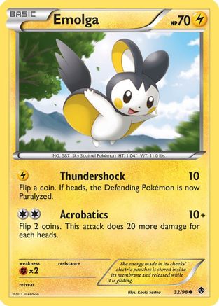 Emolga 32/98 - Emerging Powers Reverse Holofoil