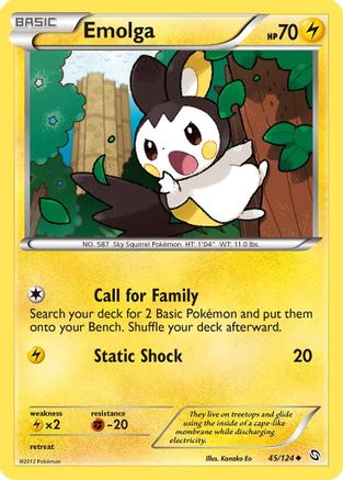 Emolga 045 - Dragons Exalted Reverse Holofoil - Uncommon