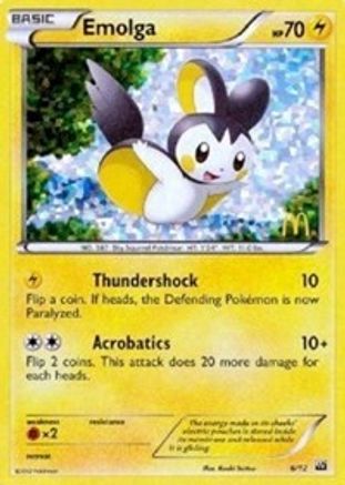 Emolga 6/12 - McDonalds Collection 2012 Holofoil