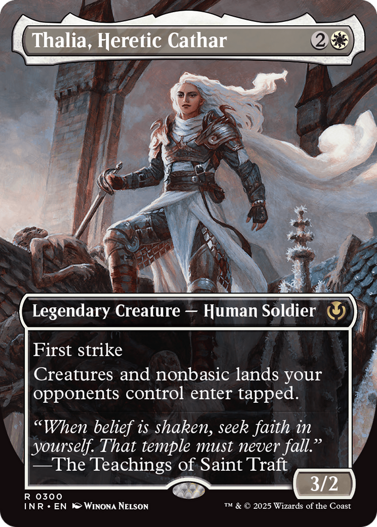 Thalia, Heretic Cathar (Borderless) (INR-300) - Innistrad Remastered (Borderless)