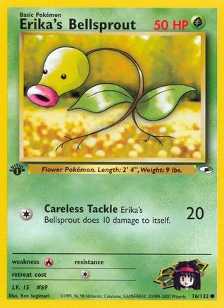 Erika's Bellsprout 076/132 - Gym Heroes 1st Edition - Common