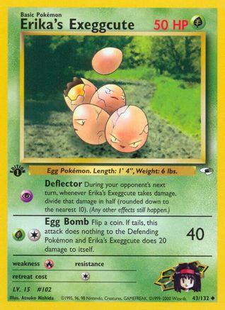Erika's Exeggcute 043/132 - Gym Heroes 1st Edition - Uncommon
