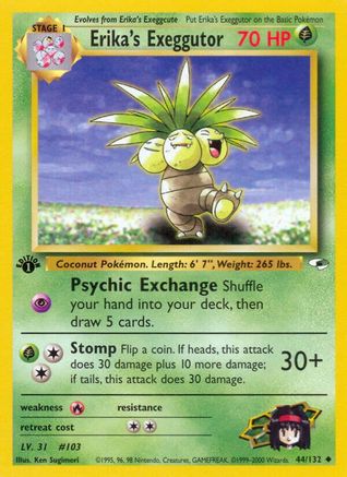 Erika's Exeggutor 44/132 - Gym Heroes 1st Edition