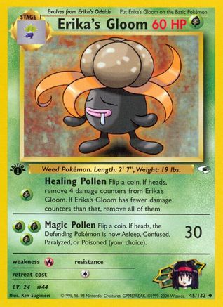 Erika's Gloom 045/132 - Gym Heroes 1st Edition - Uncommon