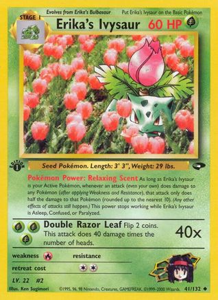 Erika's Ivysaur 41/132 - Gym Challenge 1st Edition