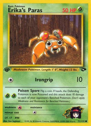 Erika's Paras 071/132 - Gym Challenge 1st Edition - Common